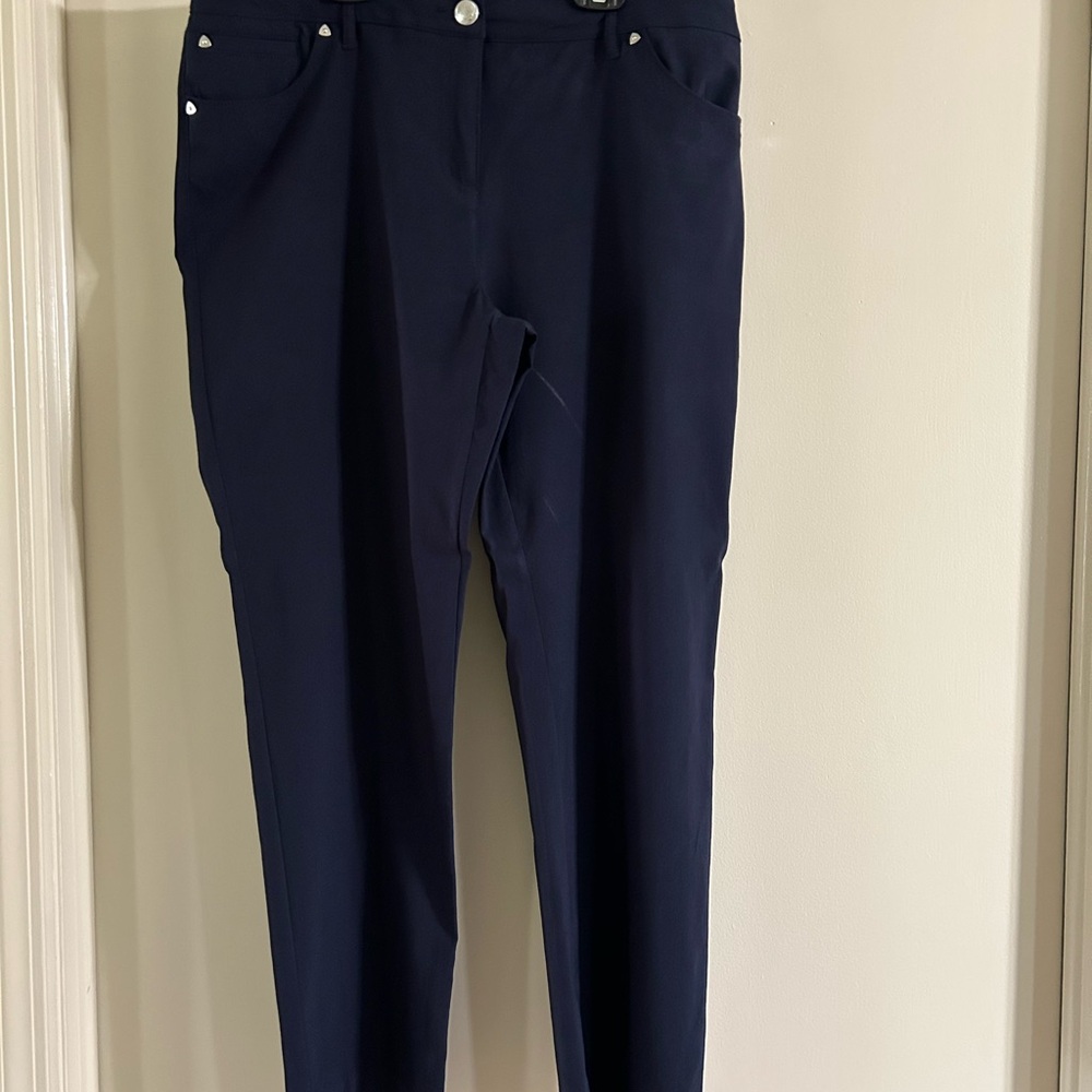 Zac & Rachel Dark Navy Stretch Waistband Pants